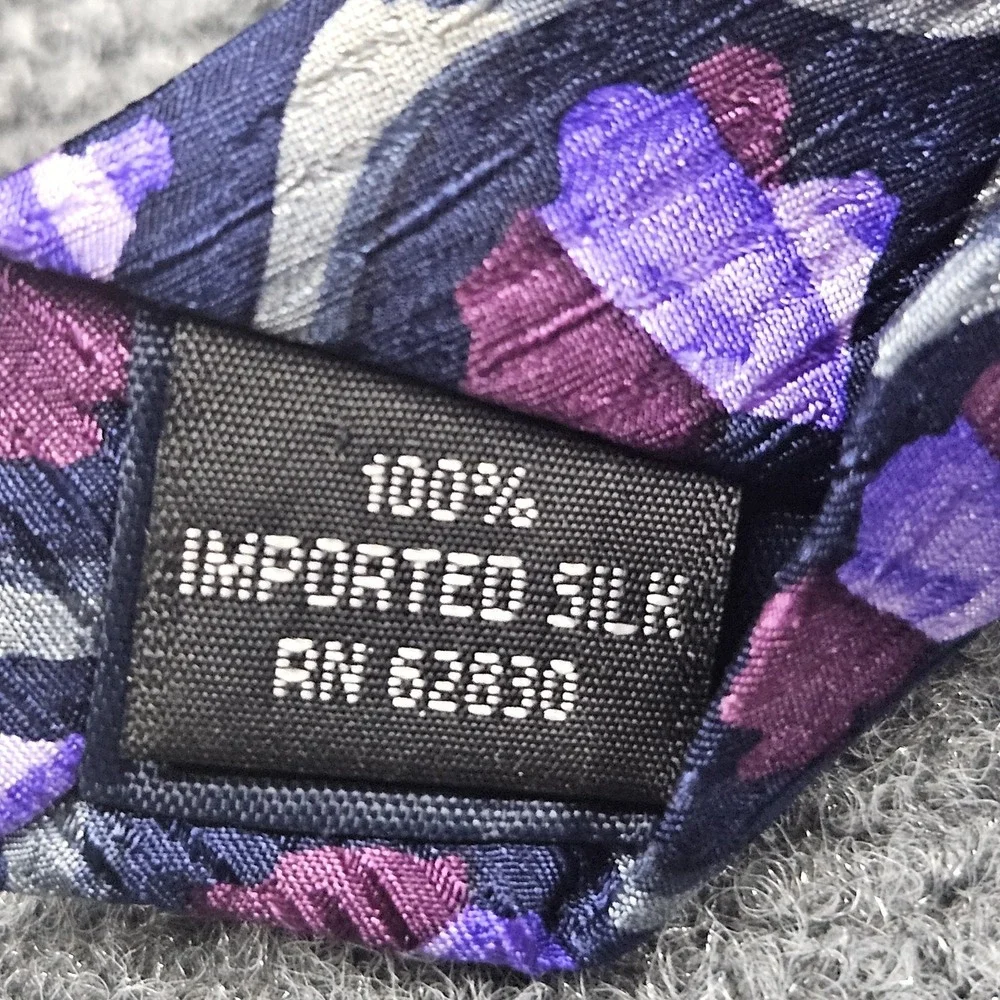Cocktail Collection Tie Purple Geometric Abstract Silk Formal Business Office